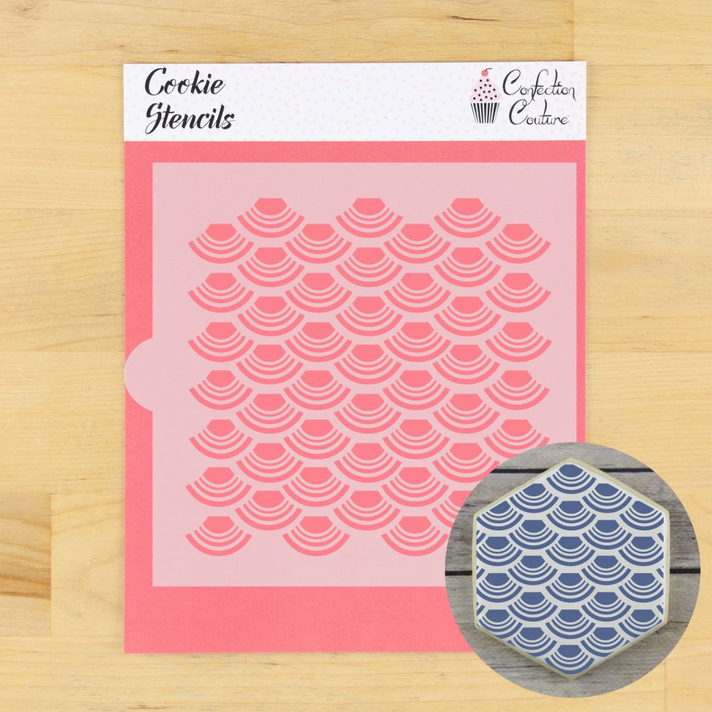 Japanese Wave Cookie Stencil