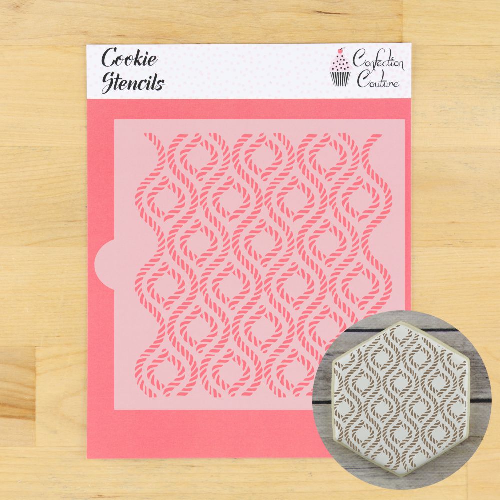 Rope Trellis Cookie Stencil