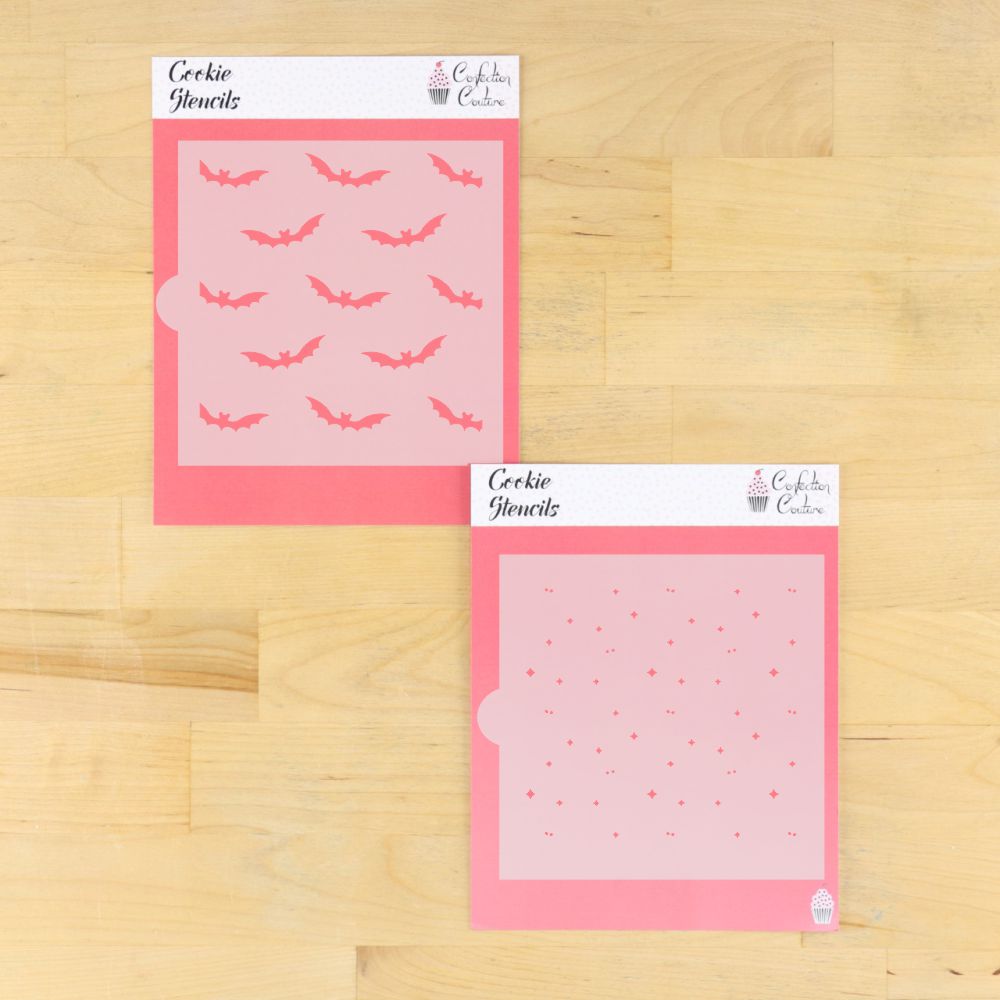 Halloween Bats 2 Overlay Cookie Stencil