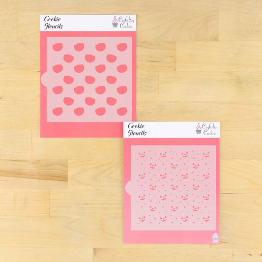 Jack-O-Lantern 2 Overlay Halloween Cookie Stencil