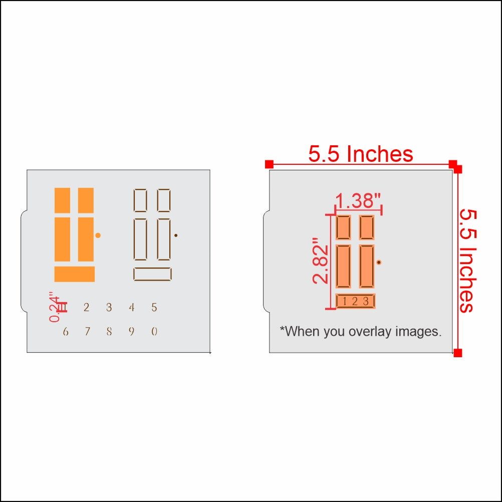Measurements for the Front Door & Address Cookie Stencil