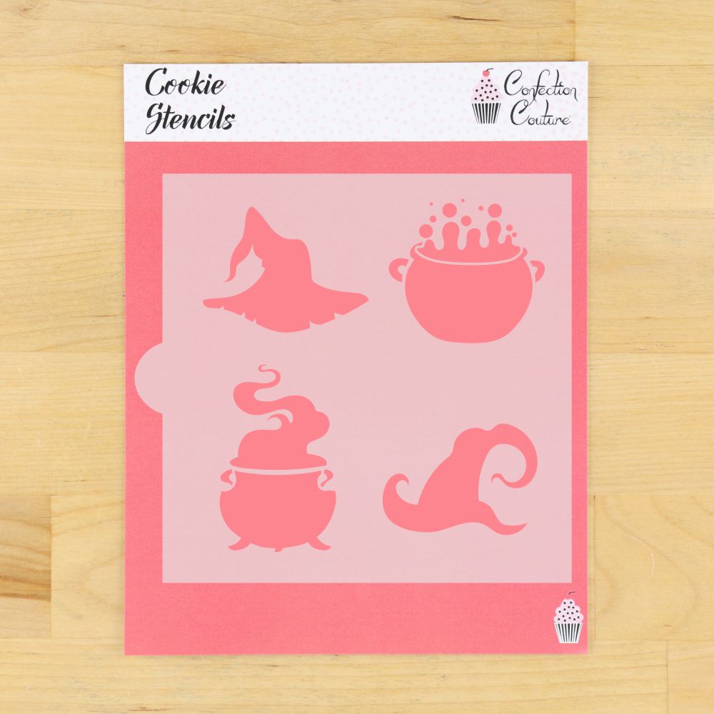 Witch Halloween Cookie Stencil