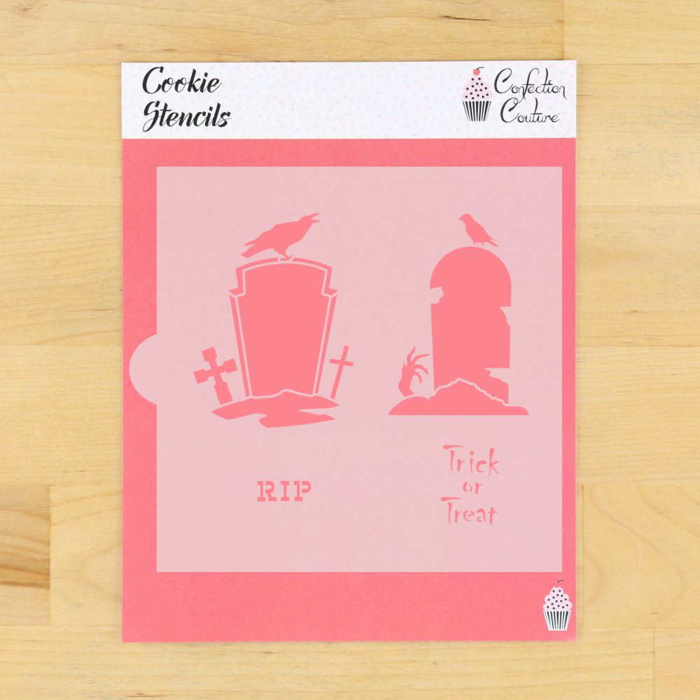 Halloween Headstone Cookie Stencil