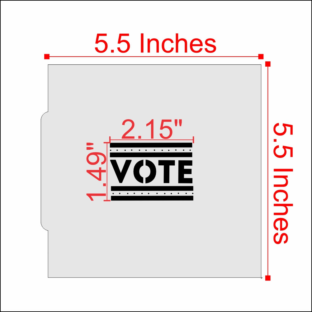 Measurements for the Vote Message Cookie Stencil
