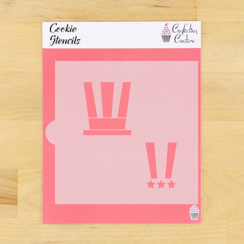 Uncle Sam Hat Cookie Stencil With Cookie Cutter