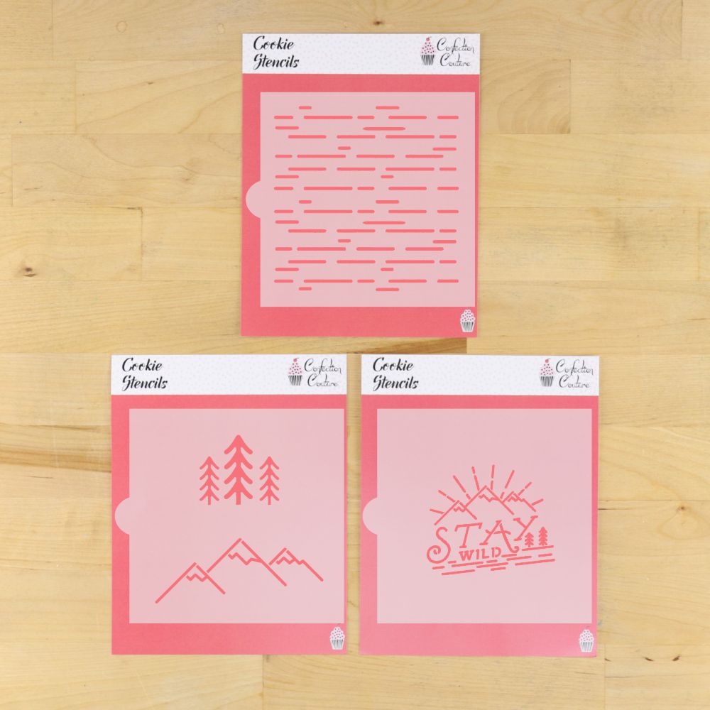 Stay Wild 3 Piece Cookie Stencil Set