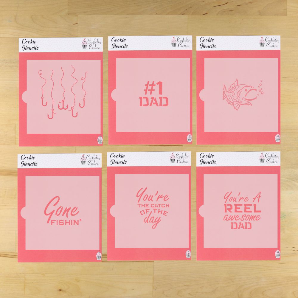 Gone Fishing Cookie Stencil Set