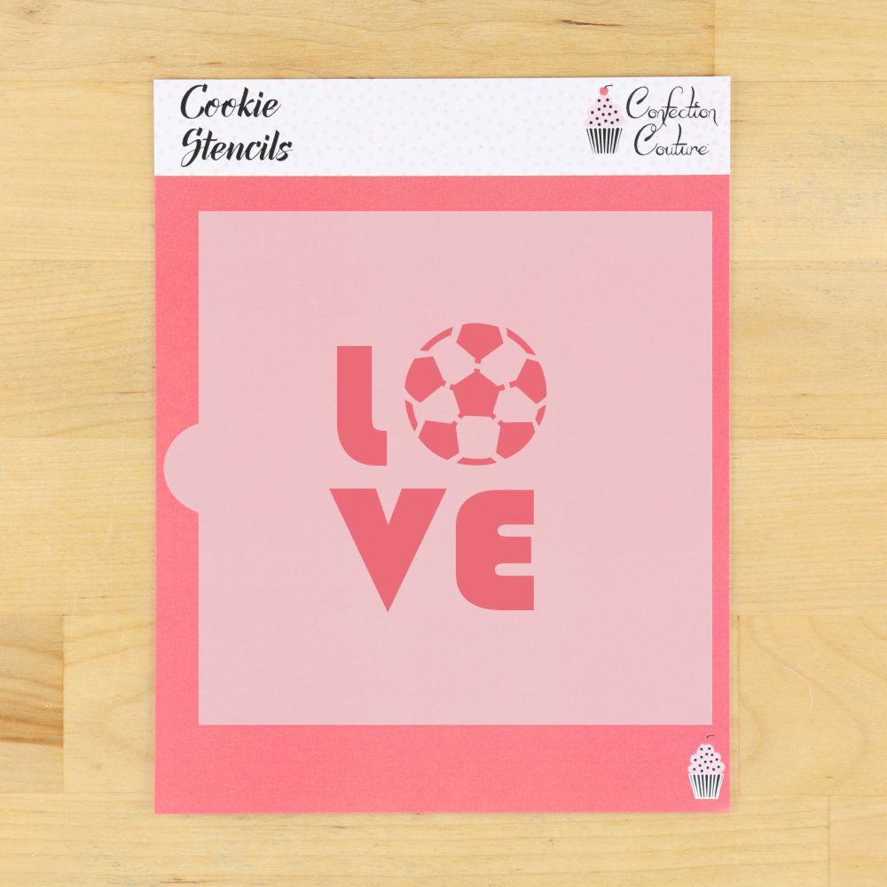 I love soccer Soccer Cookie Stencil
