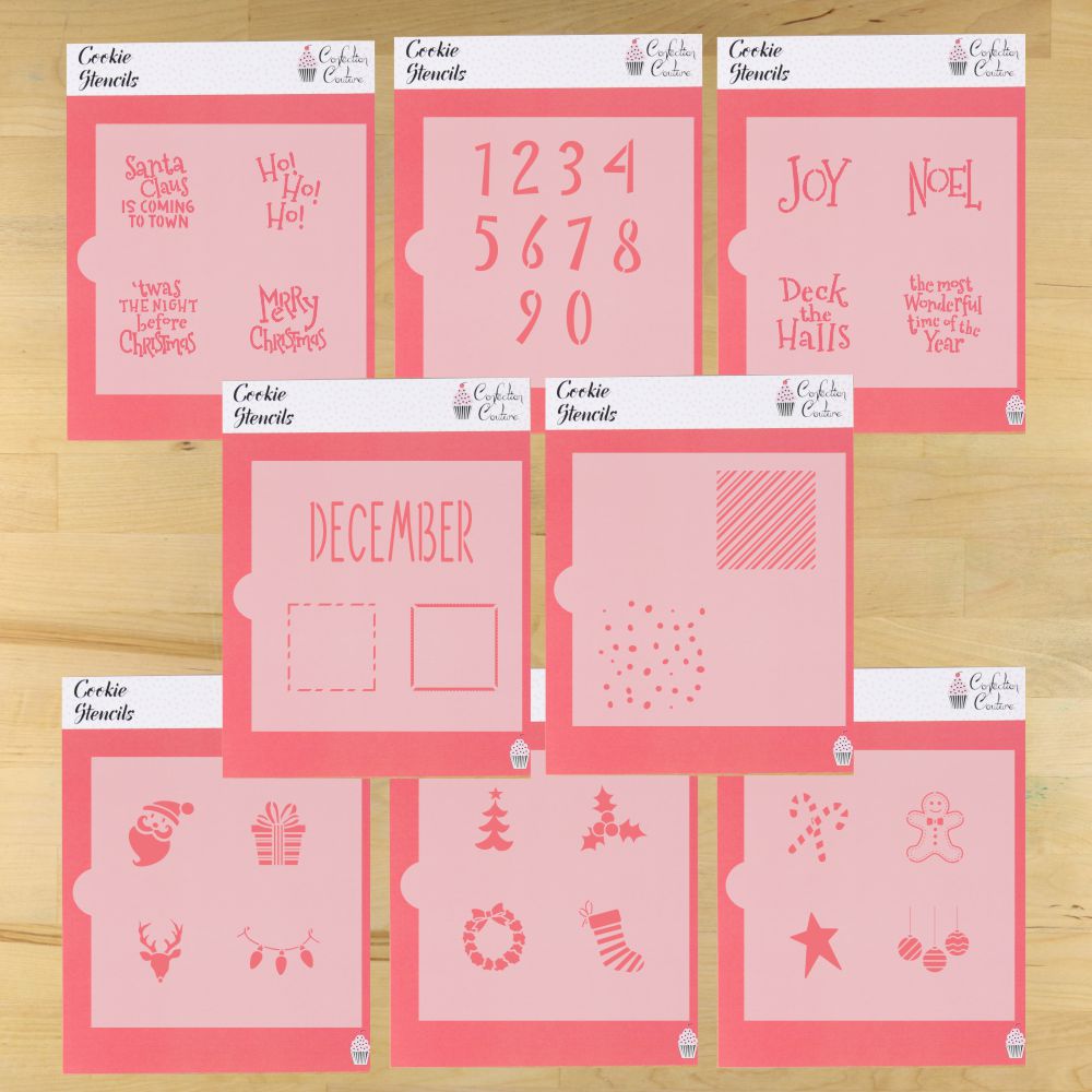 Christmas Advent Calendar Cookie Stencils