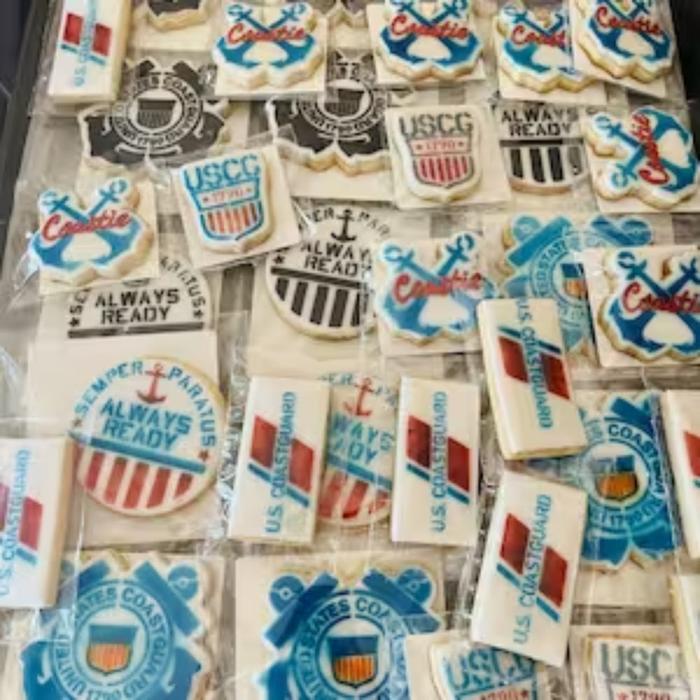 Coast Guard Logo Cookie Stencil With Cookie Cutters