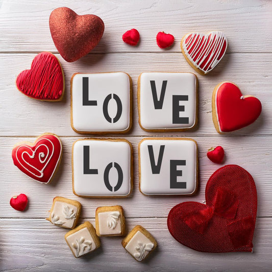 L-O-V-E Letters Cookie Stencil