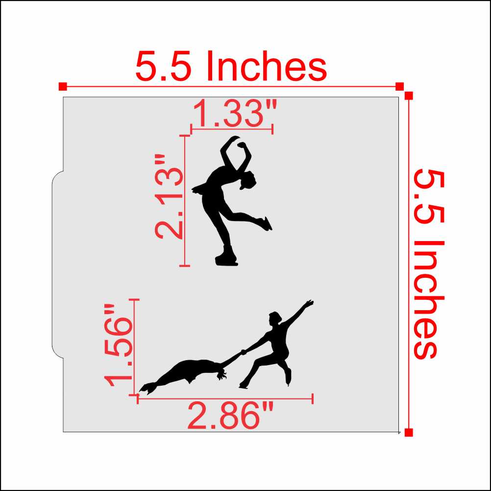 Figure Skating Cookie Stencils