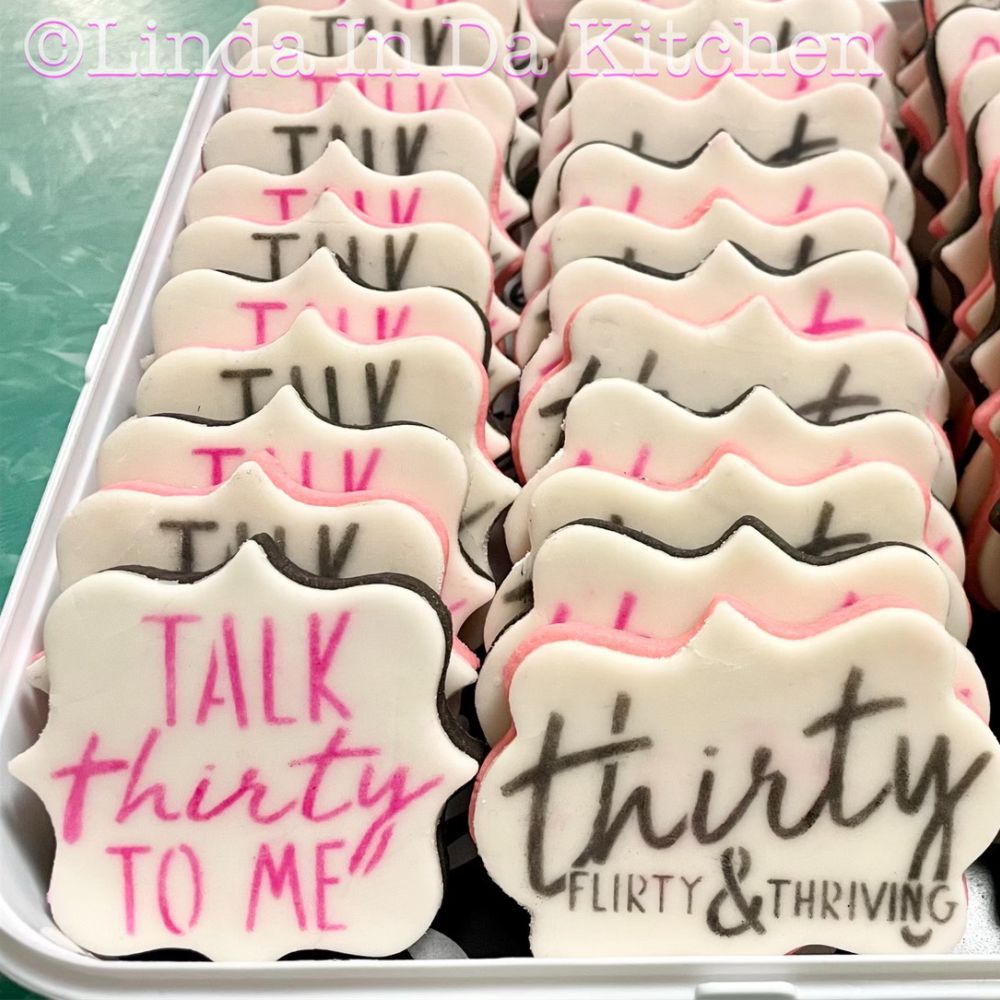 Talk Thirty to Me Cookie Stencil