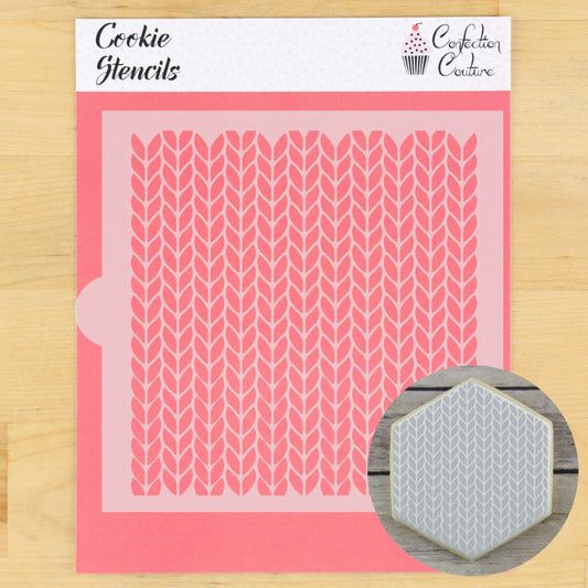 Knit Pattern Cookie Stencil