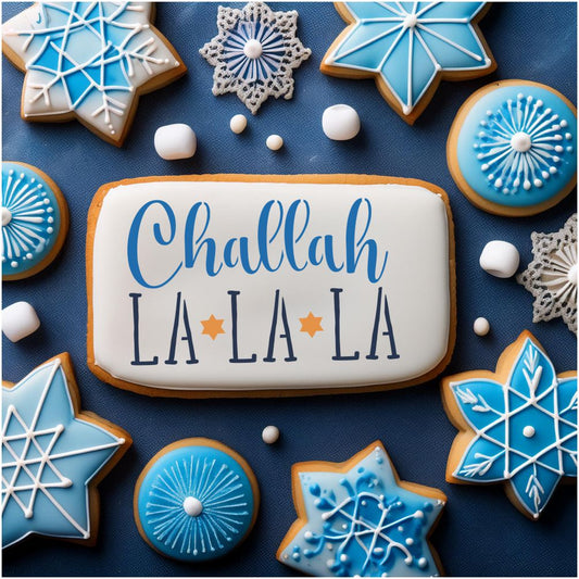 Hanukkah Cookies using the Challah la la la Cookie Stencil