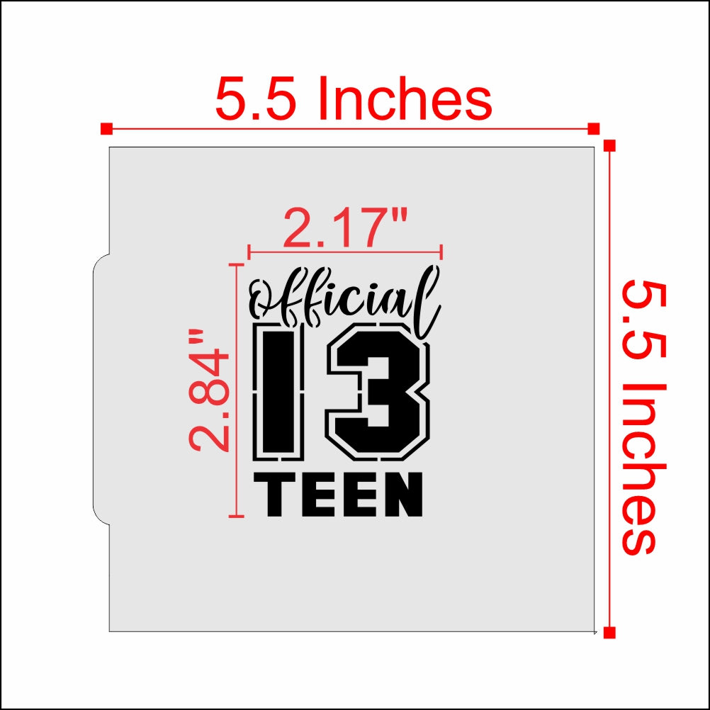 Official Teen Birthday Cookie Stencil