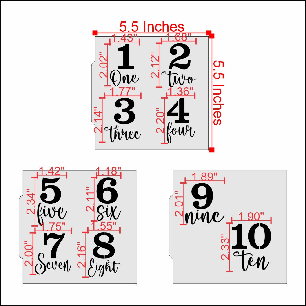 Numbers for Birthday Cookie Stencil Set