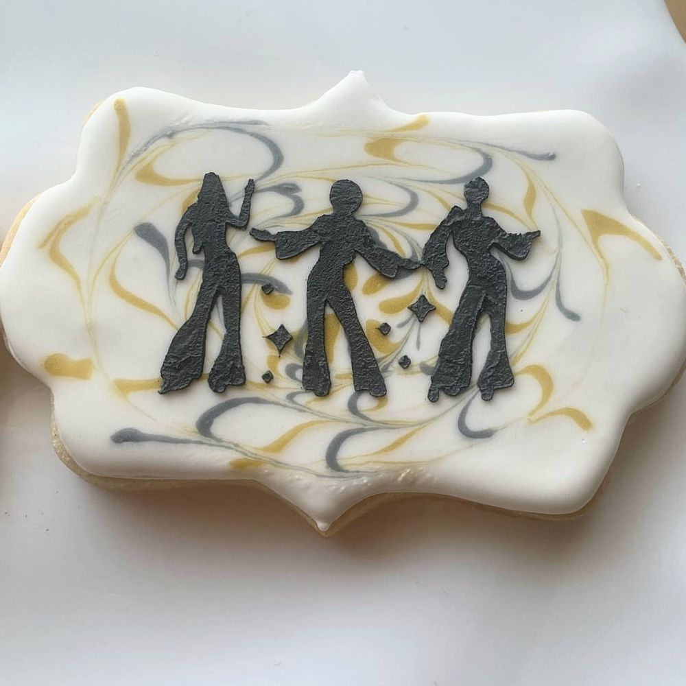 Disco Themed Bridal Shower Cookies