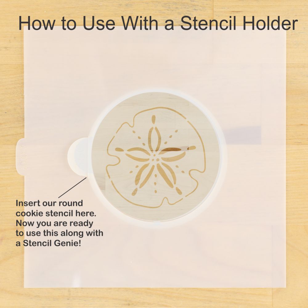 Sand Dollar Round Cookie Stencil 3 Pc Set