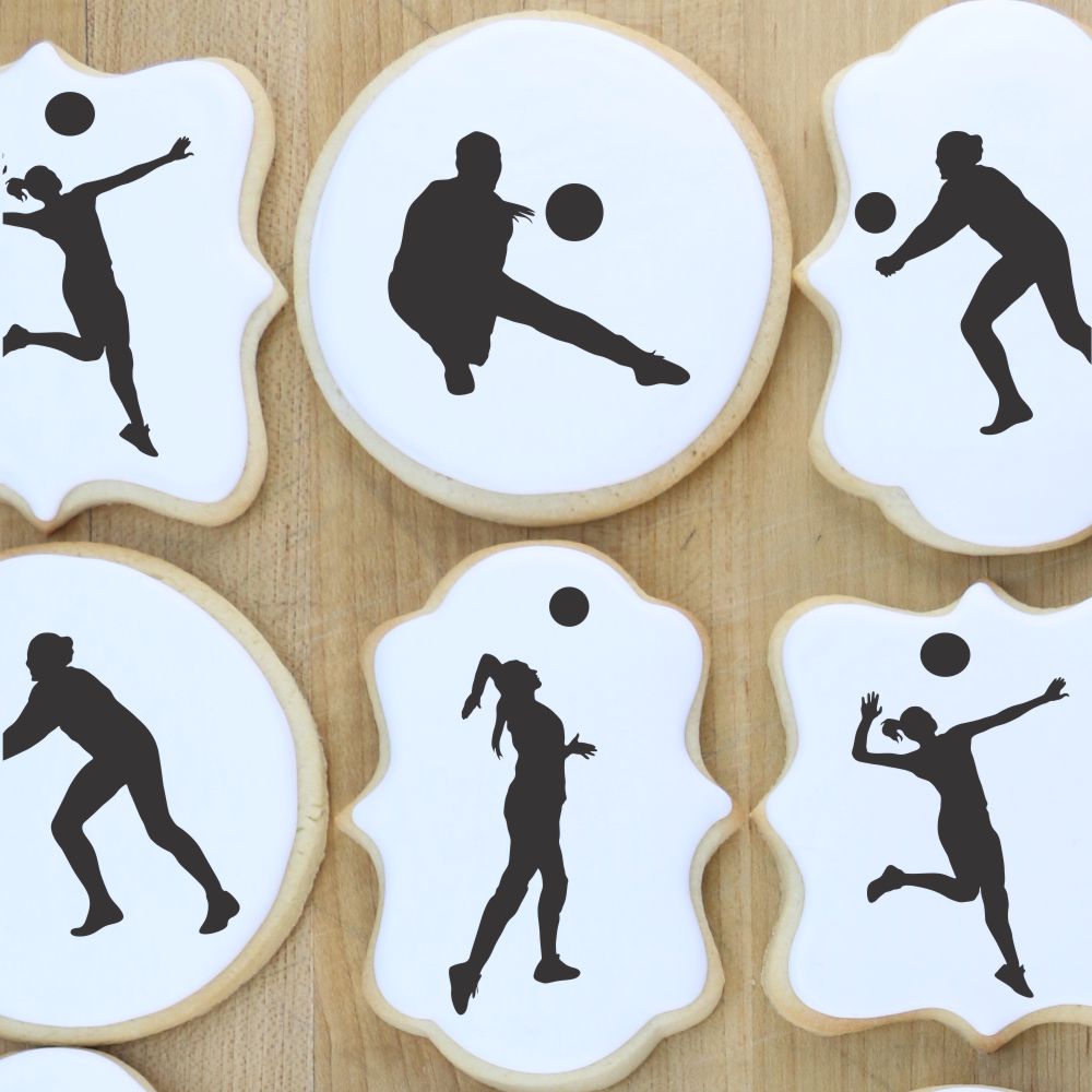 Women's Volleyball Players Cookie Stencil