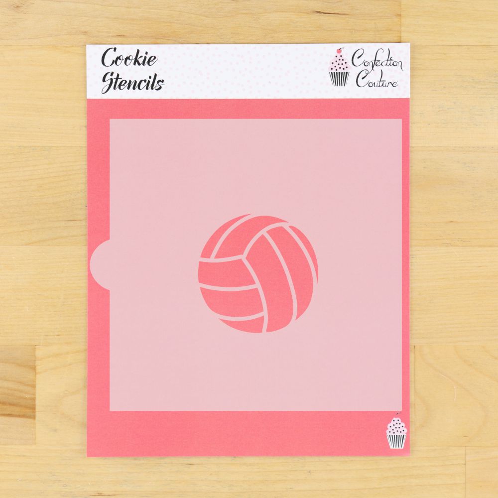 2 inch round Volleyball Cookie Stencil