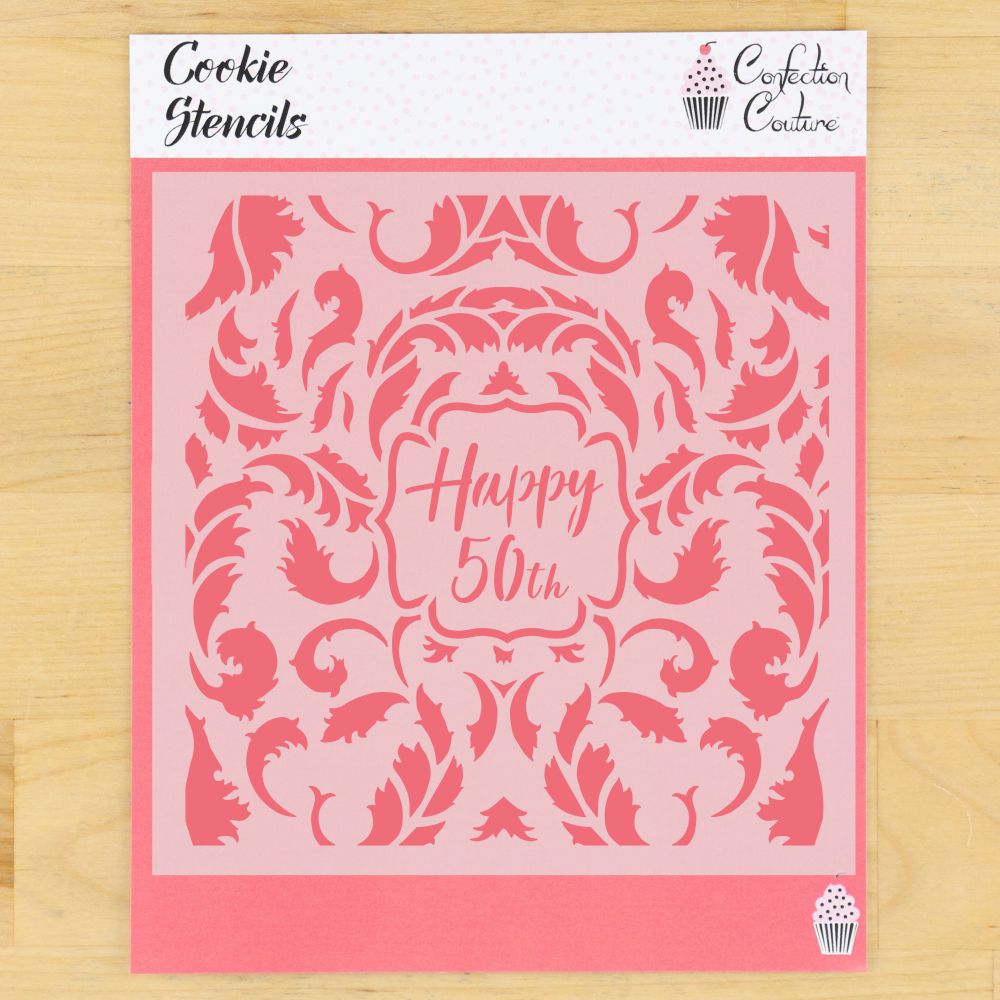 50th anniversary cookie stencils