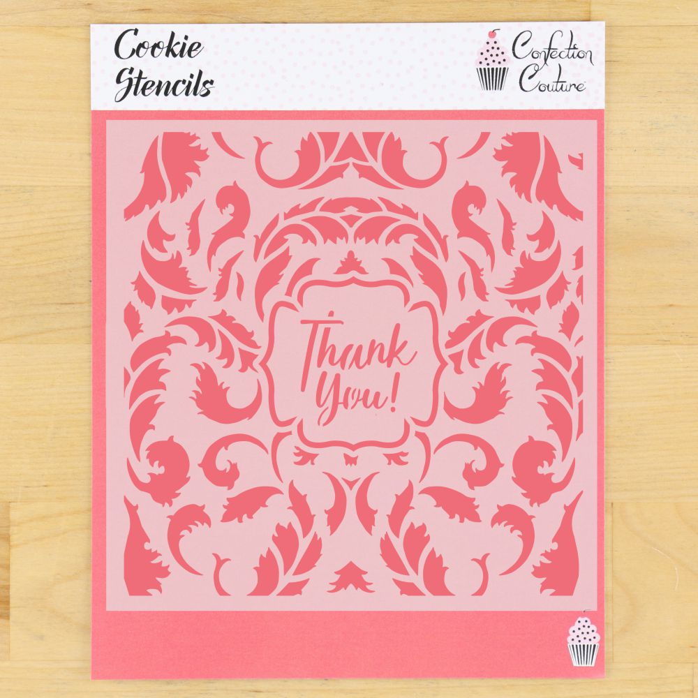 custom thank you cookie stencils