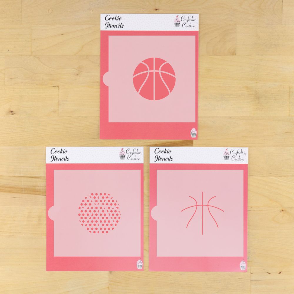 3 inch basketball cookie stencil