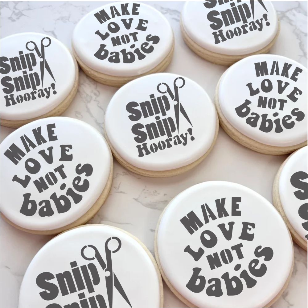 Snip Snip Hooray Cookie Stencil