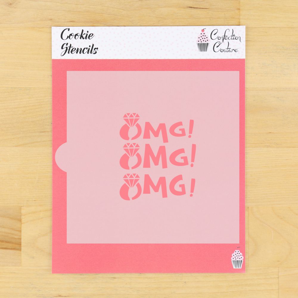 OMG Engagement Cookie Stencil