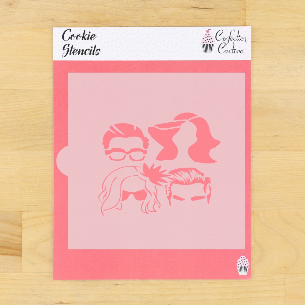 Rose Family Cookie Stencil