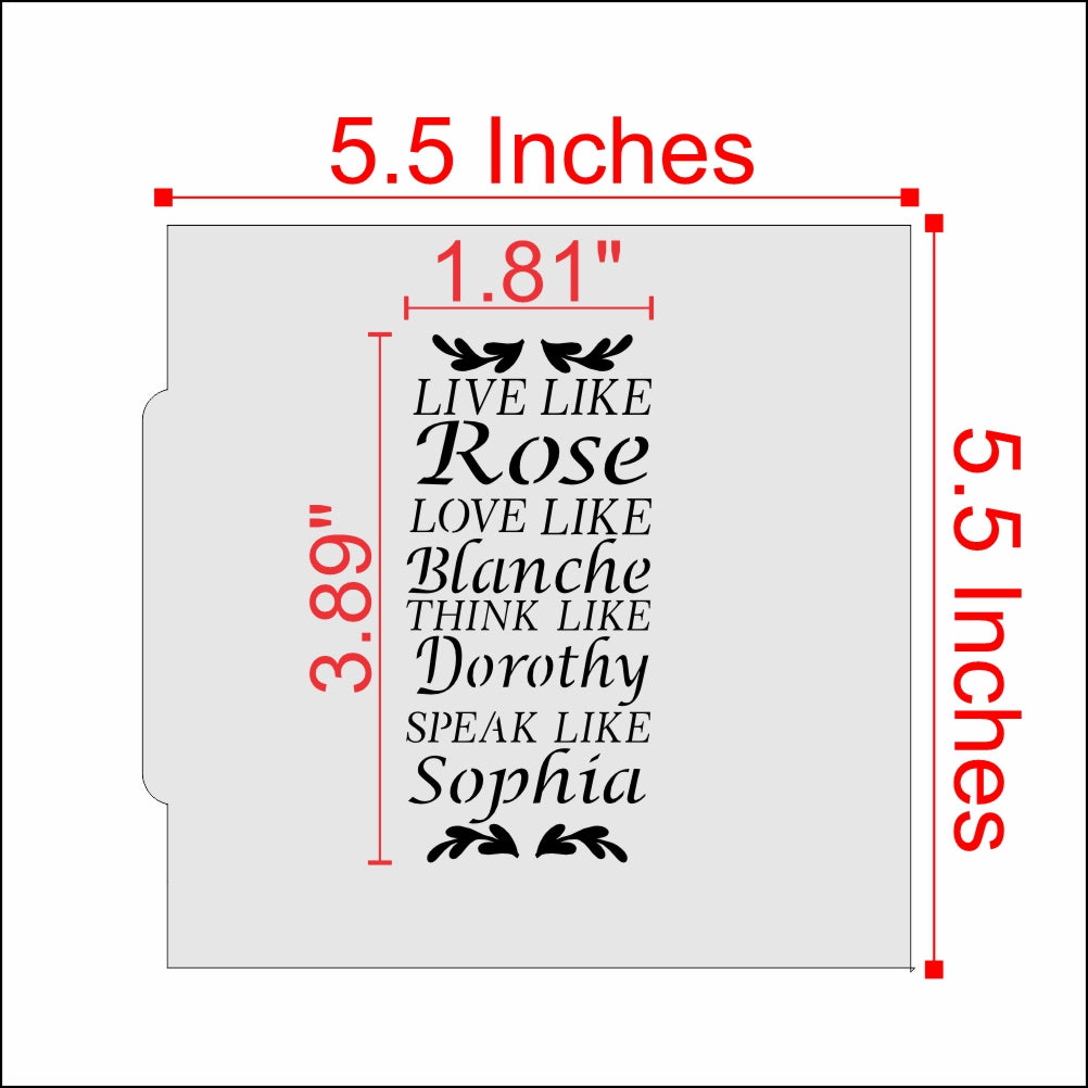 Measurements for the Live Golden Cookie Stencil
