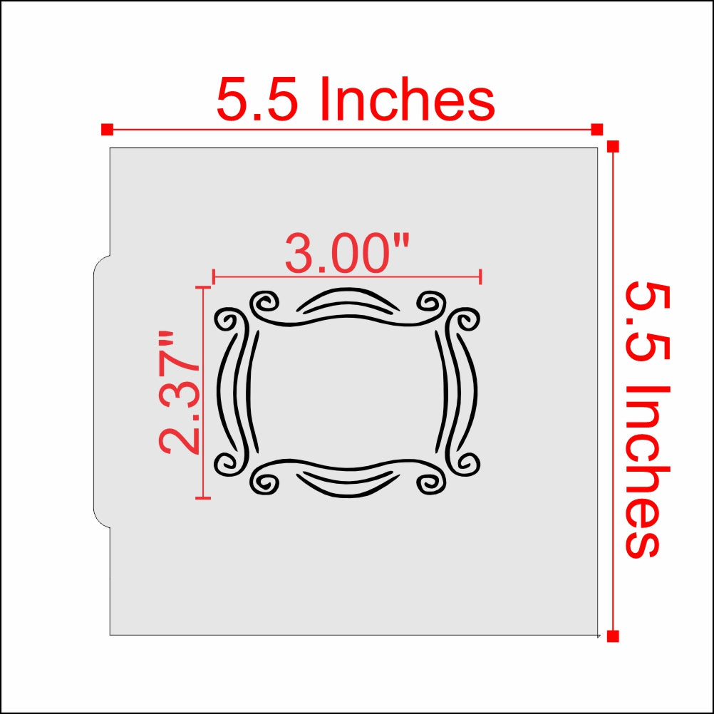 Friends Peephole Frame Cookie Stencil