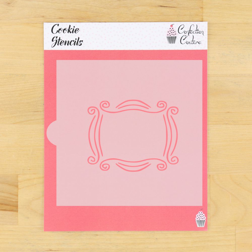Friends Peephole Frame Cookie Stencil