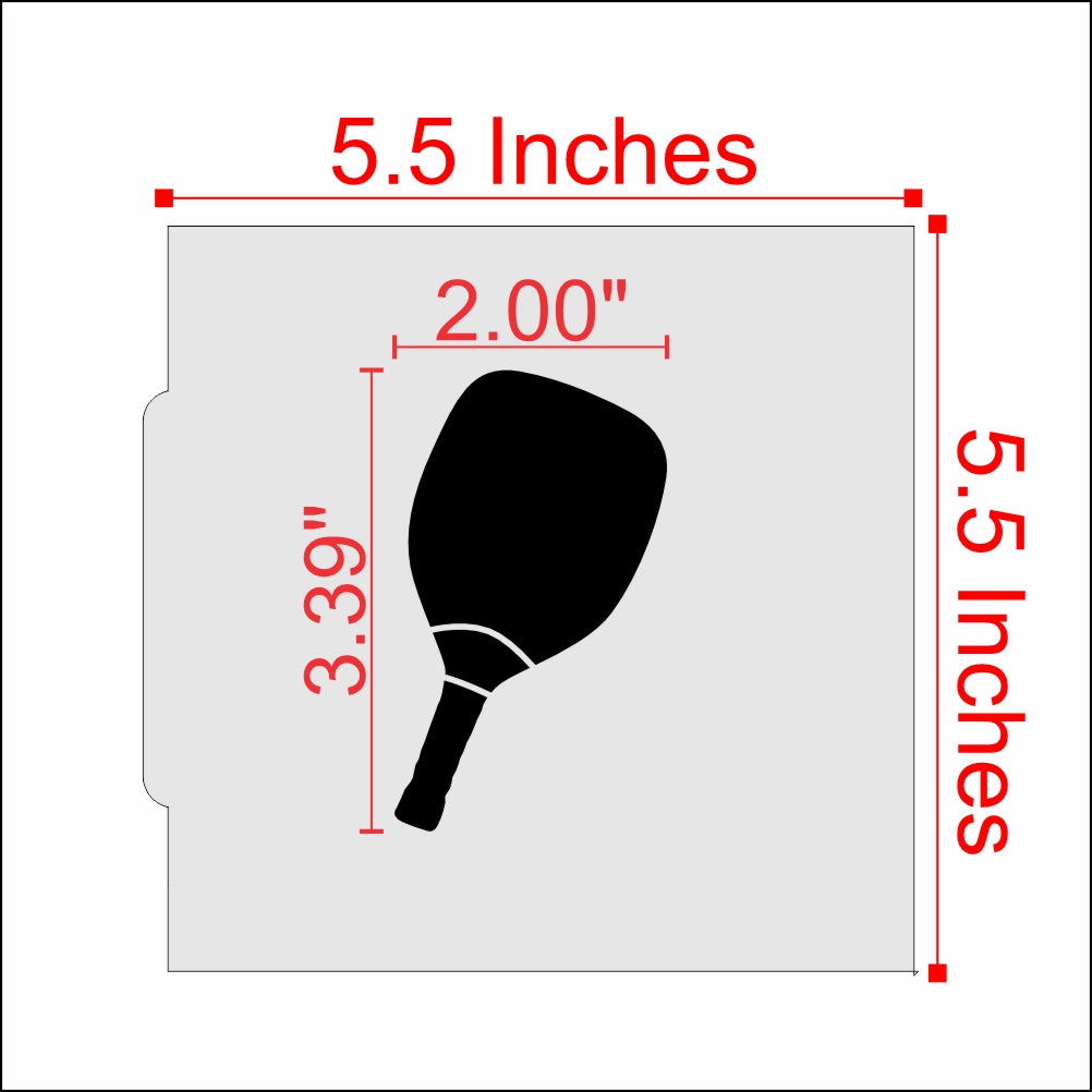 Measurements for the Pickle Ball Paddle Stencil
