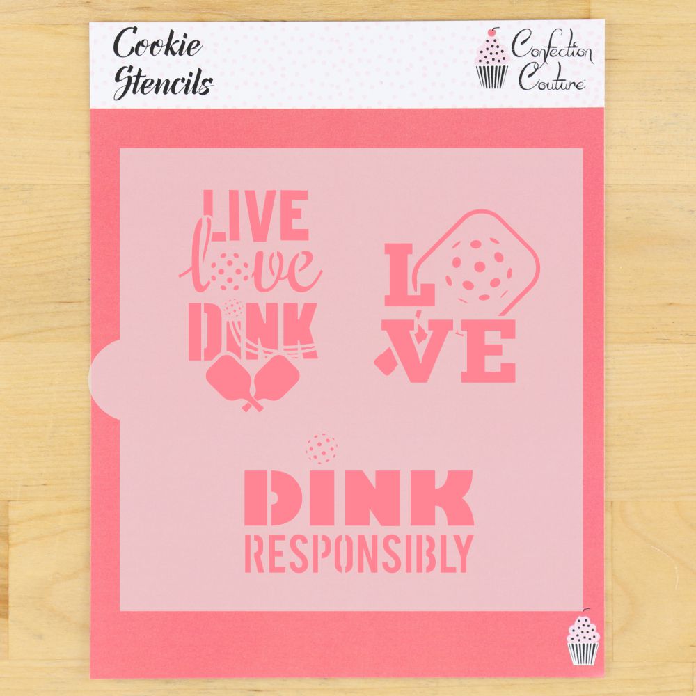 Pickleball Messages Cookie Stencil