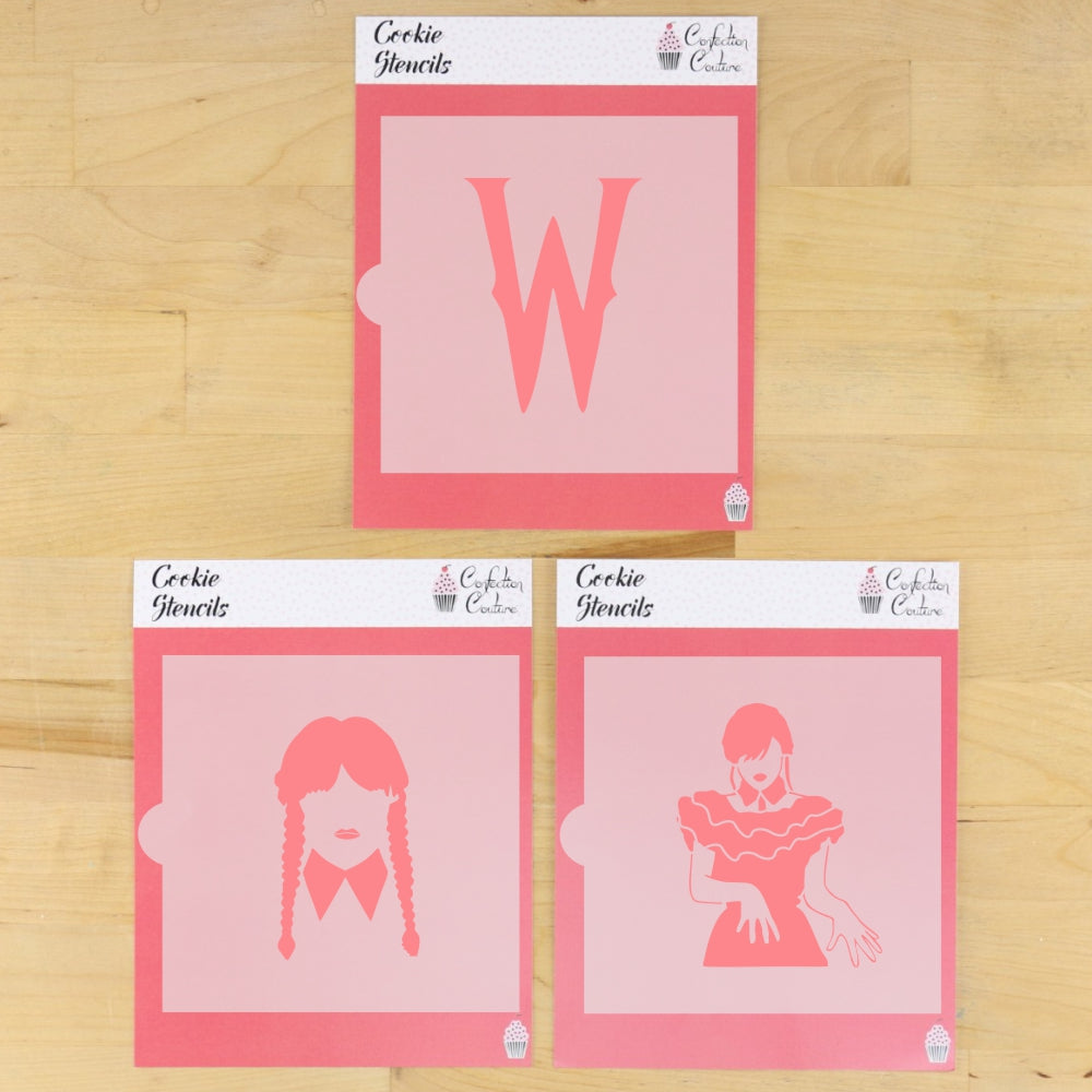 Wednesday Addams Cookie Stencils