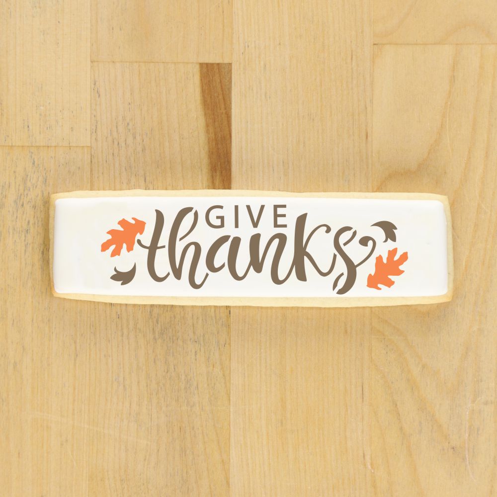 Cookie Stick Cutter used for a Thanksgiving Cookie Stick
