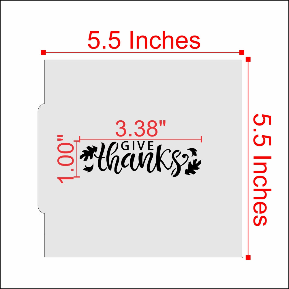 Give Thanks Cookie Stick Stencil