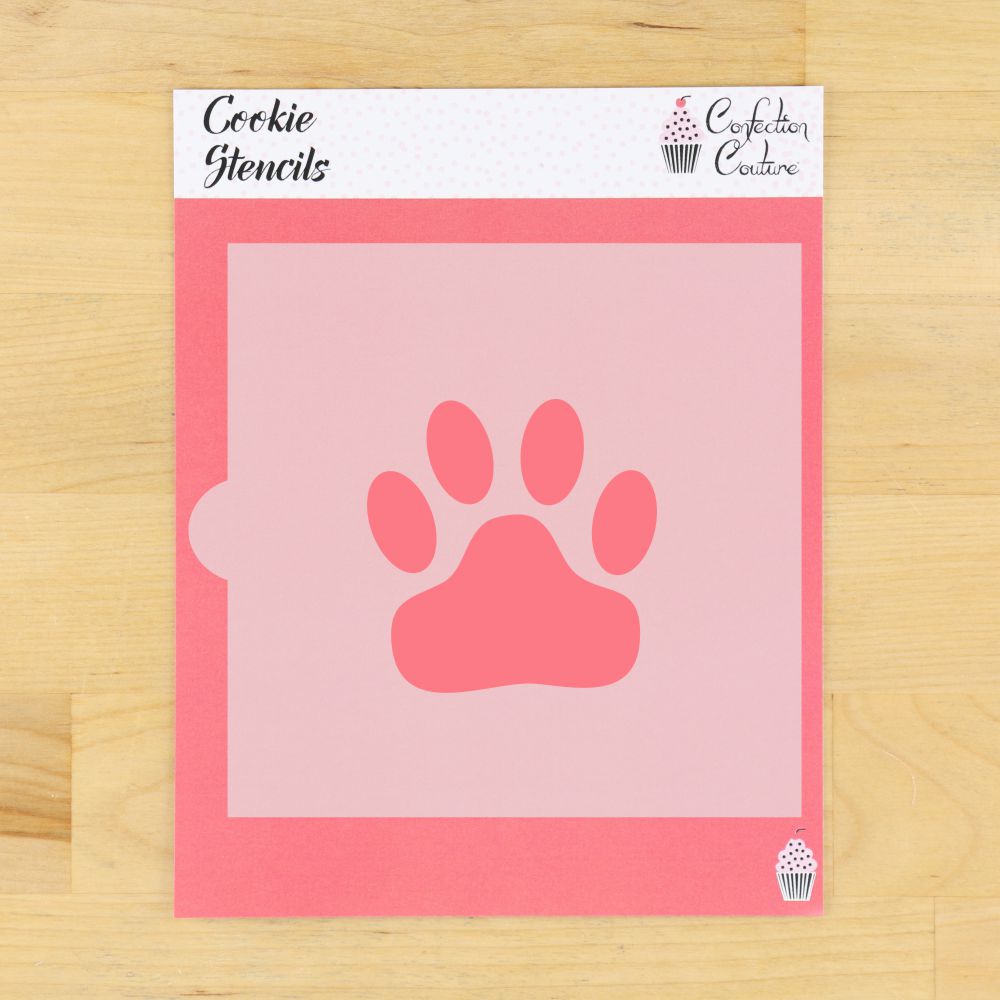 Paw Print Cookie Stencil for Paw Print shaped cookies