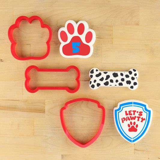 Paw Patrol Cookie stencils with matching cookie stencils
