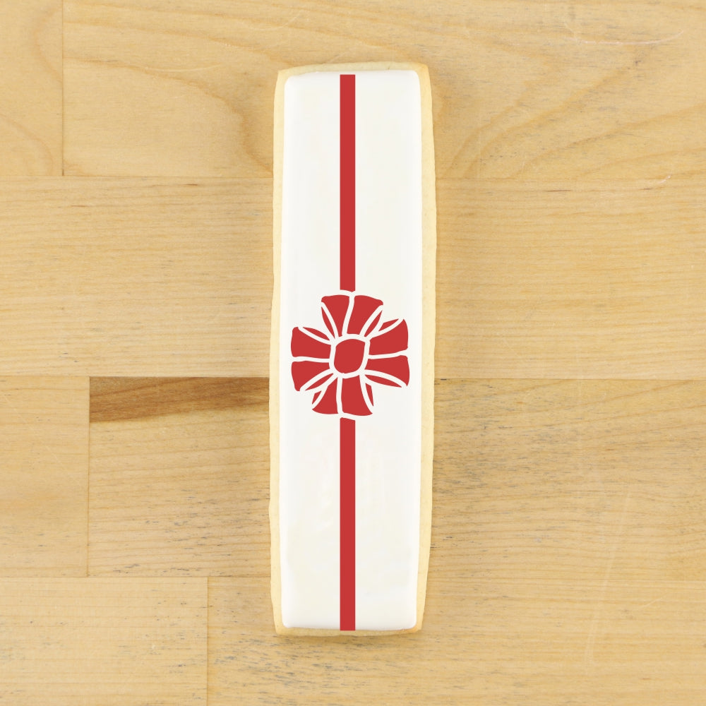 christmas ribbon cookie stick