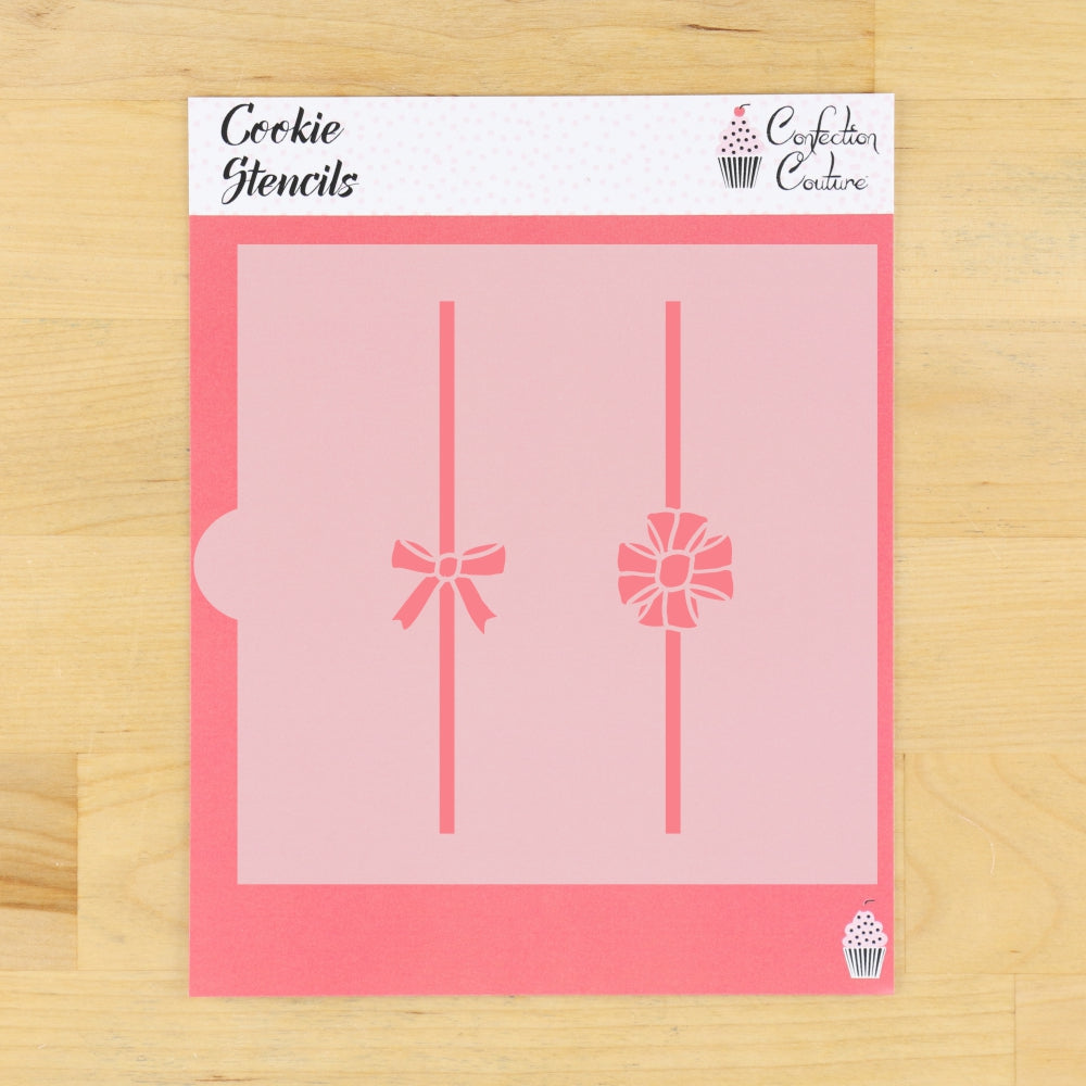 Bows Cookie Stick Stencil for making christmas cookie sticks