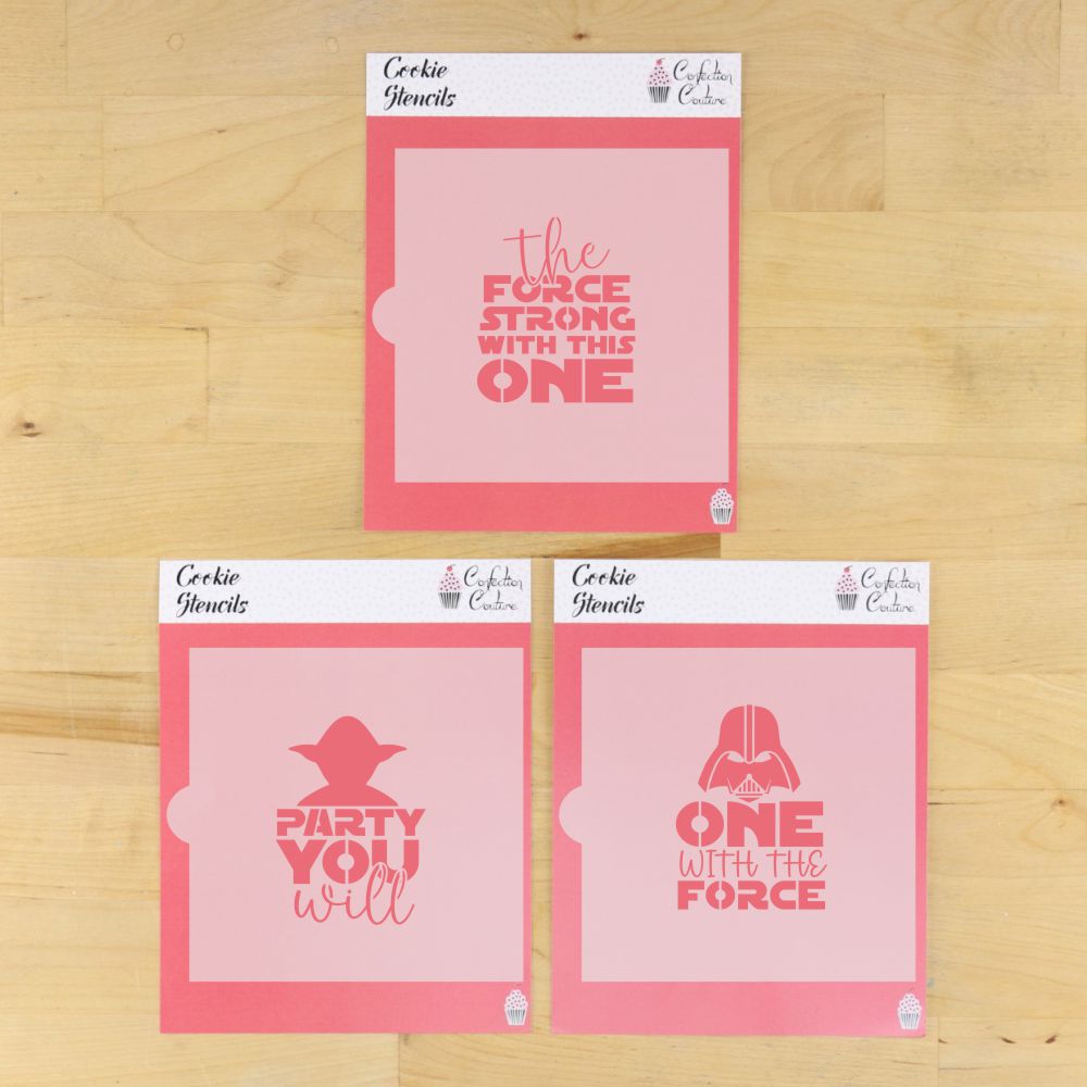 Party You Will Star Wars Birthday Cookie Stencil Bundle