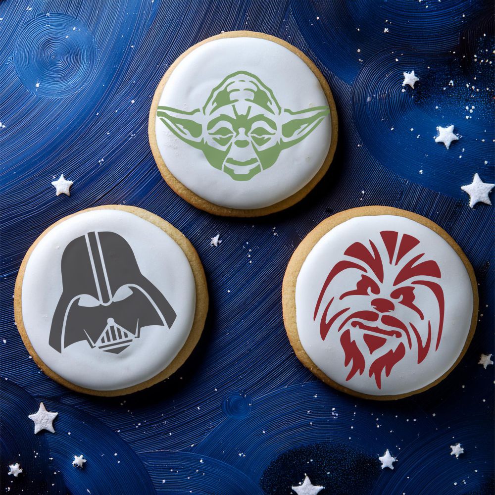 Star Wars Birthday Party Cookie Stencils – Confection Couture Stencils Star Wars Birthday Party Cookie Stencils – Confection Couture Stencils