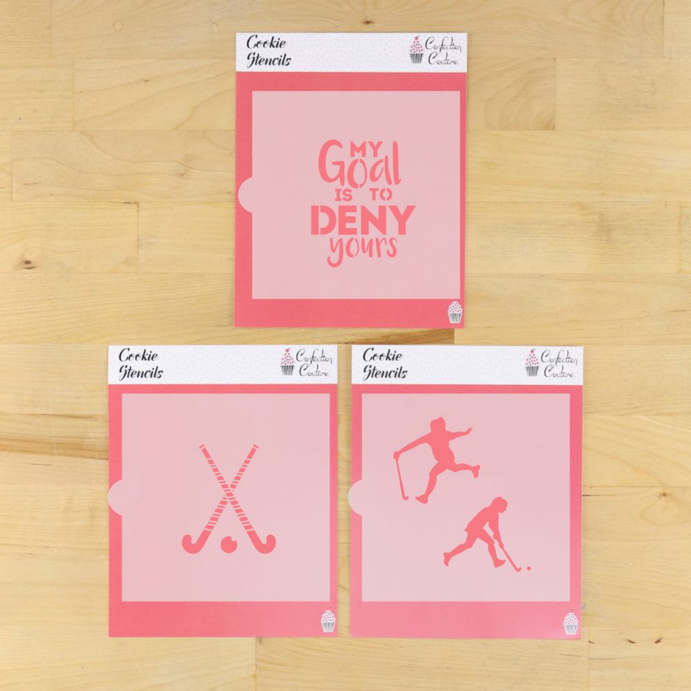 Field Hockey Cookie Stencil Set