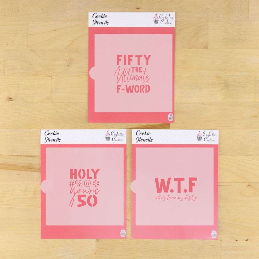 Fifty the Ultimate F Word Cookie Stencil