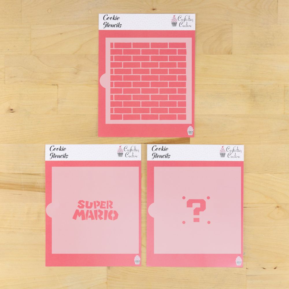 Super Mario Brothers Game Cookie Stencil Set