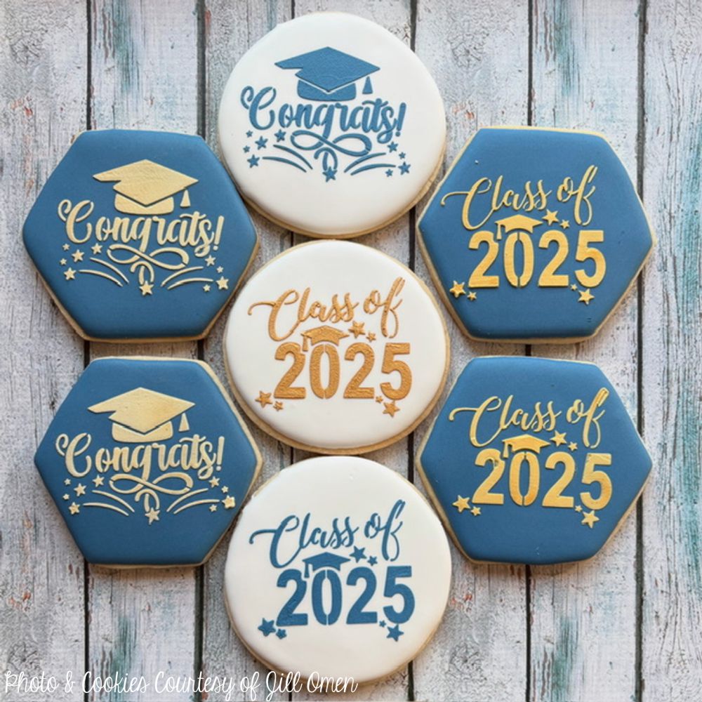 Congrats Graduation Cookie Stencil