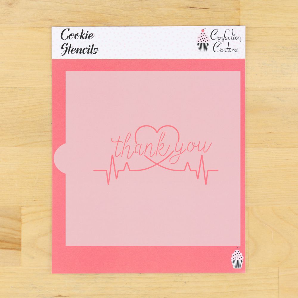 Thank You Medical Professionals Cookie Stencil for Nurse's Week